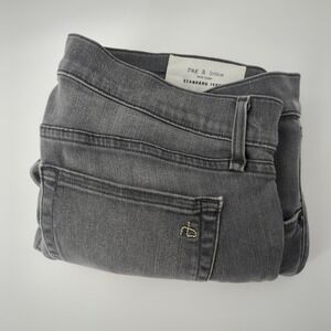 Rag & Bone Standard Issue Fit 1 Skinny Jeans Mens 36x35 Gray Stretch Button Fly